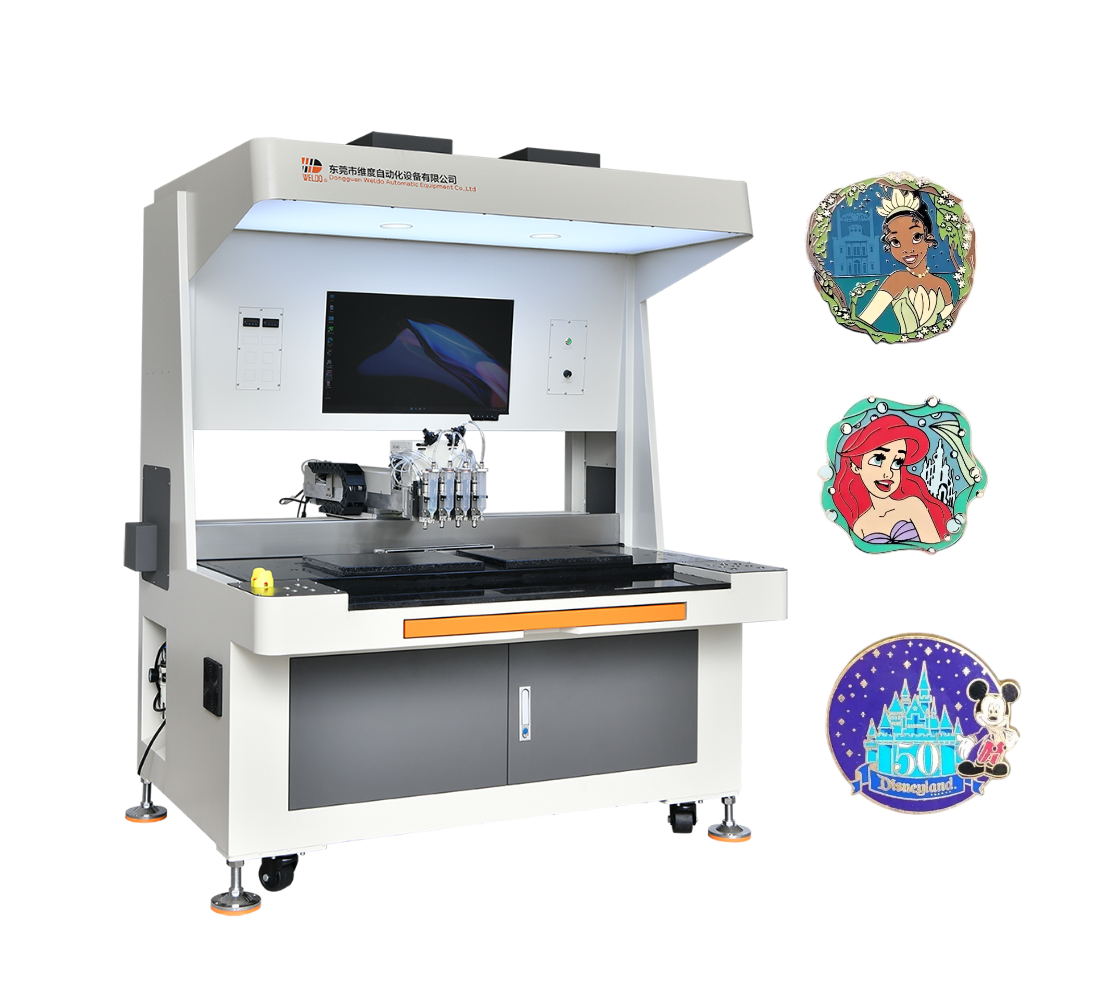 US army flag enamel pin badge filling machine